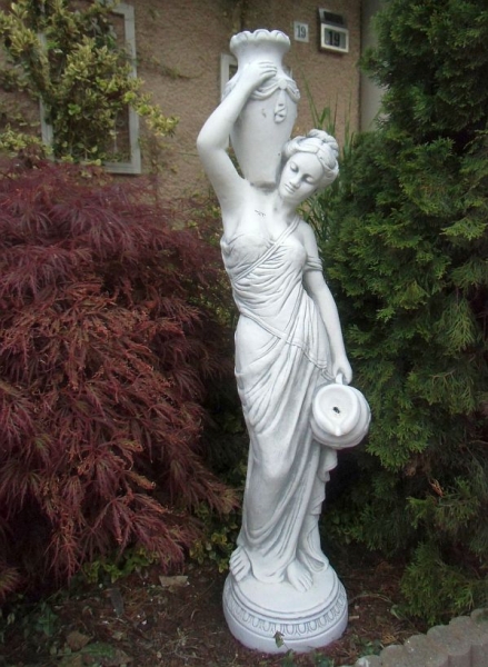 Gartenfigur / Brunnenfigur "Wasserträgerin" Statue, Park & Gartendekoration, Steinfigur, Teichfigur, Steinguss