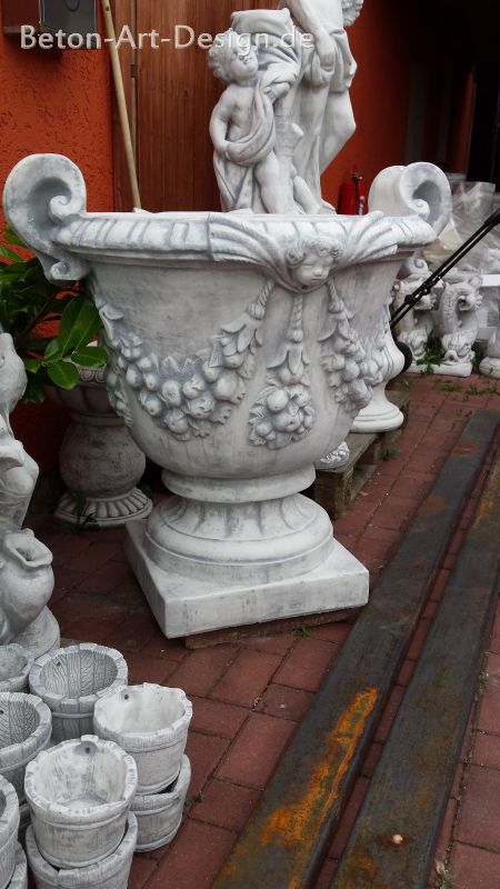 Blumenkübel, 95 cm hoch - Pflanzkübel, Pflanzschale, Parkvase, Park & Gartendekoration, Steinguss