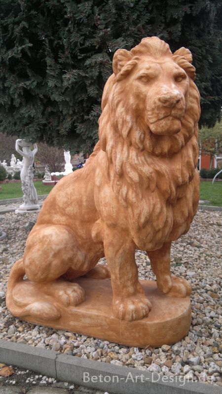 "Große Löwenstatue" links - Höhe: 135 cm, Torwächter, Gartenfigur, Tierfigur, Park & Gartendekoration