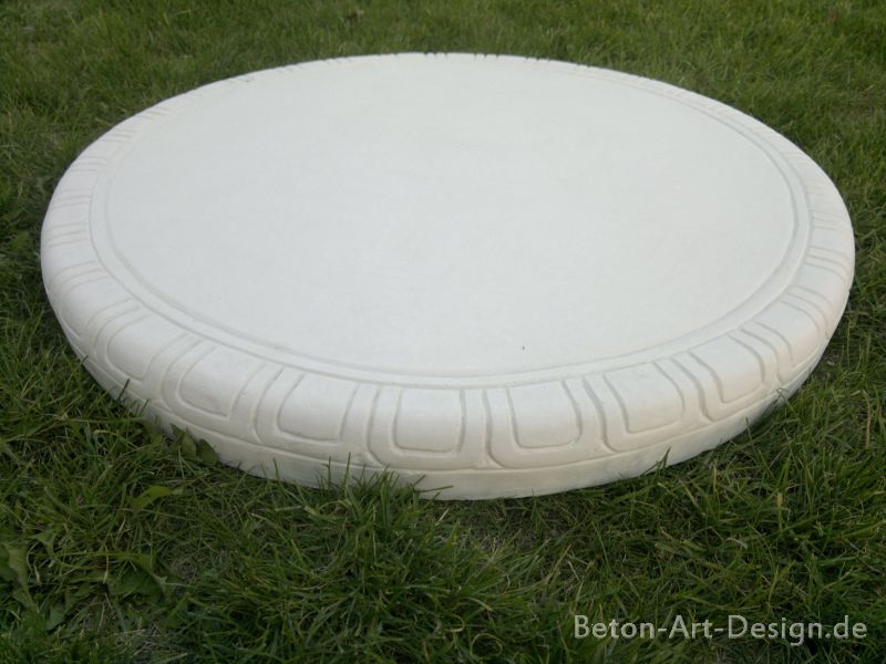 Dekorative Platte / runde Tischplatte, oder als Platte unter Gartenfiguren, Pflanzschalen, Park & Gartendekoration
