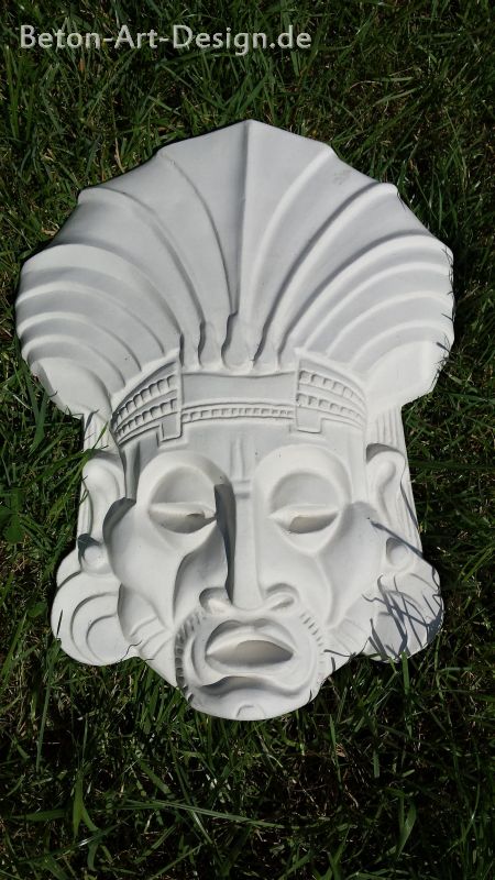 Wandbild, Zierbild "Maske" 5 Kg - Geschenkidee ! Park & Gartendekoration, Steinguss, Relief