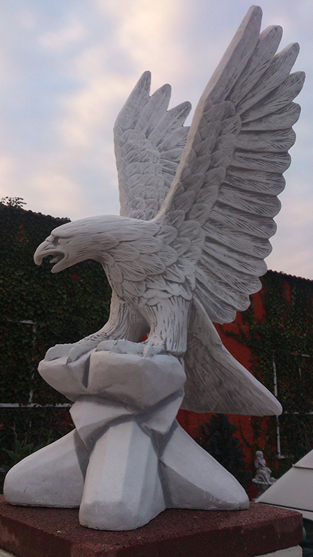 Adler, Adlerfigur, Gartenfigur, Höhe 90 cm, Park & Gartendekoration, Skulptur, Steinfigur