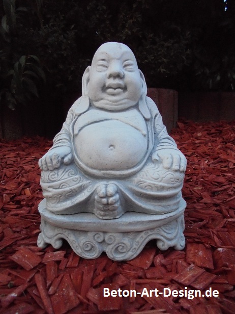 Gartenfigur, kleiner Buddha, Park & Gartendekoration, Steinguss, Skulptur