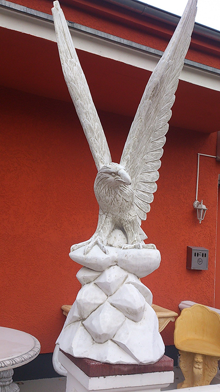 Gartenfigur Adler XXL Höhe 175 cm !!! Steinfigur, Statue, Park & Gartendekoration, Steinguss
