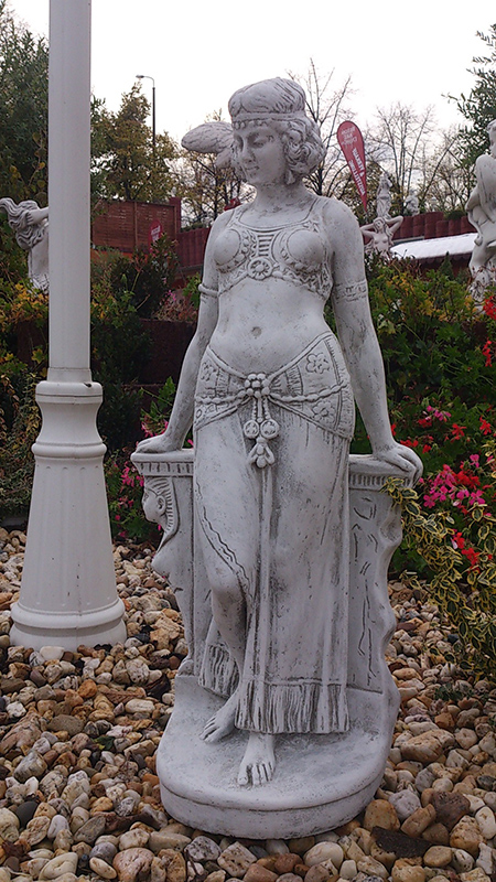 Gartenfigur, Mata Hari, Höhe 77 cm, Skulptur, Steinguss, Park & Gartendekoration, Statue, Steinfigur